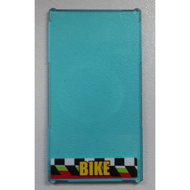 trans-light blue glass for window 1 x 4 x 6 with bike on checkered background pattern sticker - set 60026