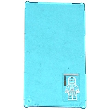trans-light blue glass for window 1 x 4 x 6 with iron man pattern bottom right sticker - set 76038