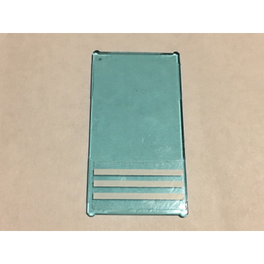 trans-light blue glass for window 1 x 4 x 6 with 3 white stripes pattern sticker - set 60141