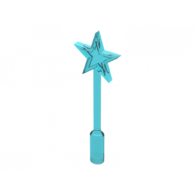 trans-light blue minifigure utensil magic wand