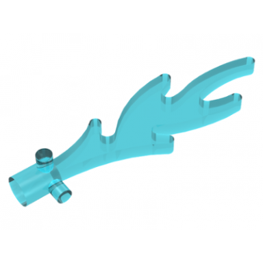 trans-light blue wave rounded straight with bar end and small pins castle dragon flame seaweed water