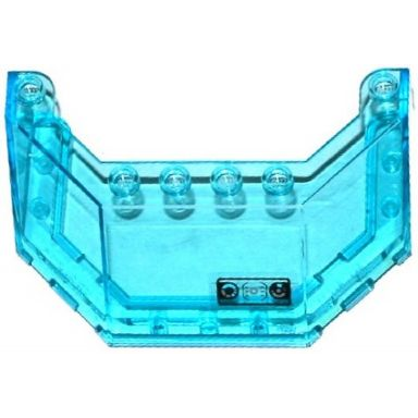 trans-light blue windscreen 5 x 8 x 2 with 3 gauges pattern sticker - set 70169