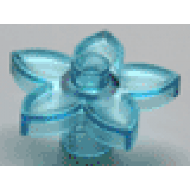 trans-light blue duplo plant flower with stud