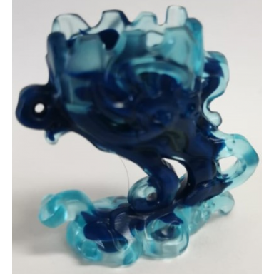 trans-light blue minifigure pedestal ghost smoke with marbled dark blue pattern