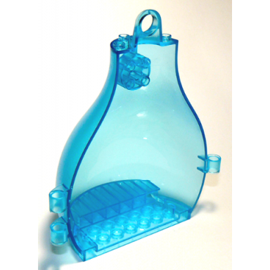 trans-light blue container pear-shaped 5 x 12 x 14 half