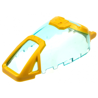 trans-light blue windscreen 7 x 4 x 2 canopy with pearl gold armor and handle pattern