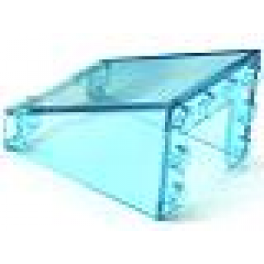 trans-light blue windscreen 3 x 4 x 4 inverted rounded top corners cutout bottom corners