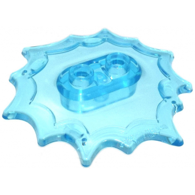 trans-light blue power burst minifigure pedestal 5 x 5 x 2 3