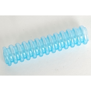trans-light blue hose ribbed 7mm d 4l 3.2cm
