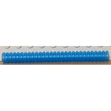 trans-light blue hose ribbed 7mm d 9l 7.2cm