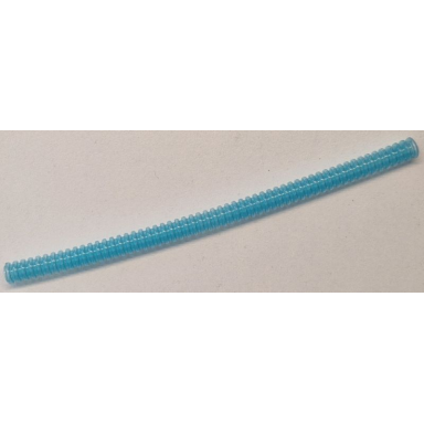 trans-light blue hose ribbed 7mm d 18l 14.4cm