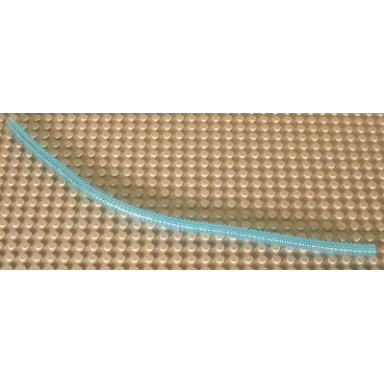 trans-light blue hose ribbed 7mm d 32l 25.6cm