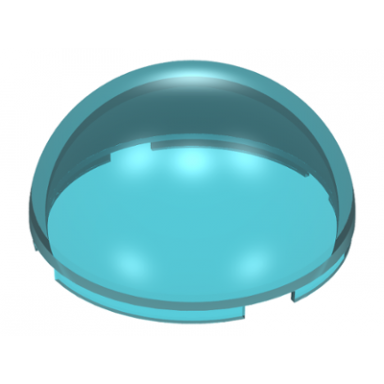 trans-light blue cylinder hemisphere 4 x 4