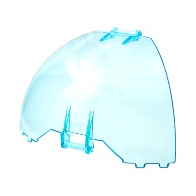 trans-light blue windscreen quarter dome bar handles at top and bottom