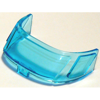 trans-light blue glass for aircraft fuselage curved forward 6 x 10 top with 3 window panes