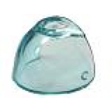 trans-light blue minifigure visor large with trapezoid area on top