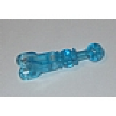 trans-light blue hero factory arm leg with ball joint on axle and ball socket and pin hole