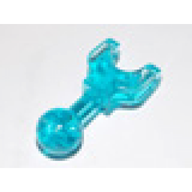 trans-light blue hero factory arm leg with ball joint on axle and ball socket short
