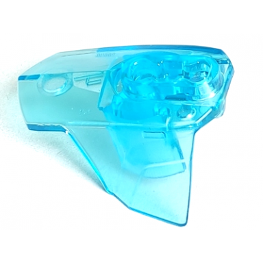 trans-light blue hero factory armor with ball joint socket - size 4