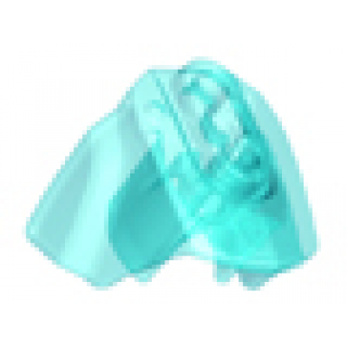 trans-light blue hero factory armor with ball joint socket - size 3