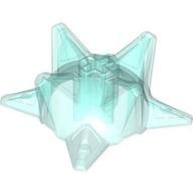 trans-light blue hero factory weapon spiked ball half with axle hole