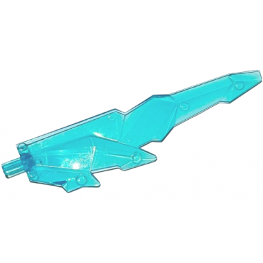 trans-light blue large figure weapon blade crystal shard with axle