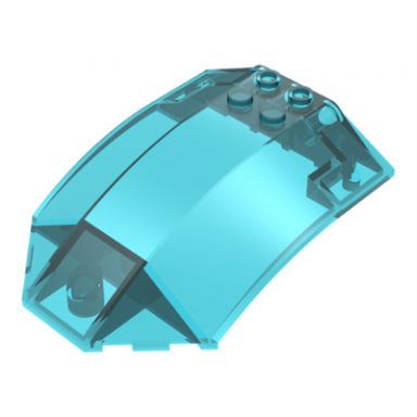 trans-light blue windscreen 8 x 6 x 2 curved sloped sides