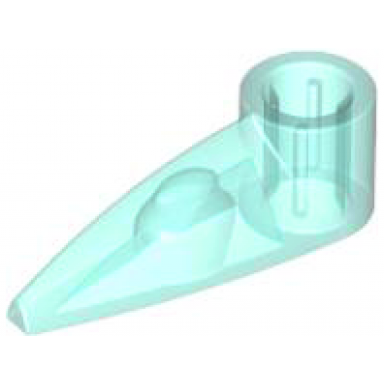 trans-light blue bionicle 1 x 3 tooth with axle hole bohrok eye
