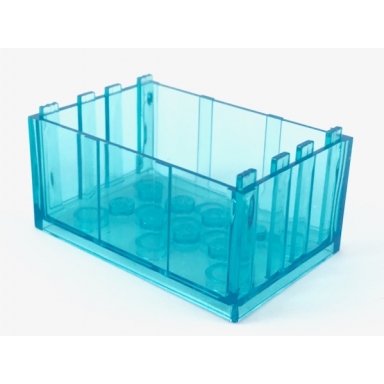 trans-light blue container trunk bottom 4 x 6 x 2 1 3