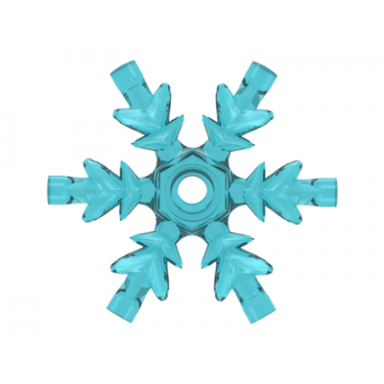trans-light blue rock 4 x 4 crystal ice snowflake