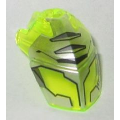 hero factory helmet visor with clip with flat silver face guard pattern type 2