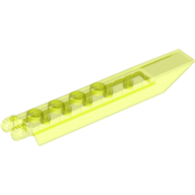 trans-neon green hinge plate 1 x 8 with angled side extensions squared plate underside