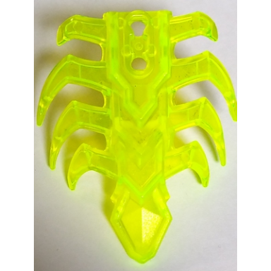 trans-neon green bionicle spine armor with 8 ribs