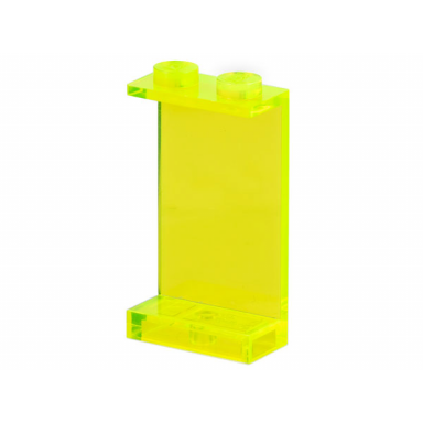 trans-neon green panel 1 x 2 x 3 - solid studs