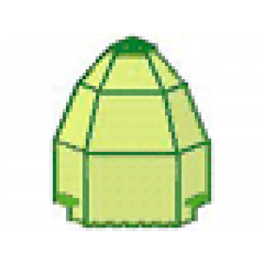 trans-neon green panel 10 x 10 x 12 quarter dome