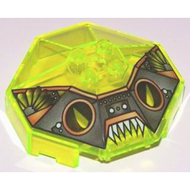 trans-neon green windscreen 6 x 6 x 2 octagonal canopy with axle hole with stingrays pattern