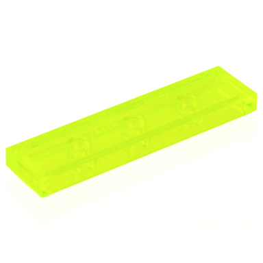 trans-neon green tile 1 x 4