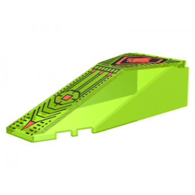 trans-neon green windscreen 10 x 4 x 2 1 3 canopy with ufo pattern