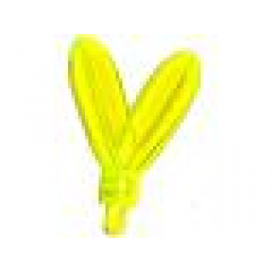 trans-neon green minifigure plume feathers with small pin