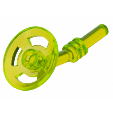 trans-neon green dish 2 x 2 with angled bar