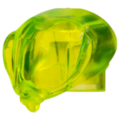 trans-neon green minifigure headgear helmet round bubble