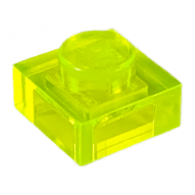 trans-neon green plate 1 x 1