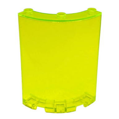 trans-neon green cylinder quarter 4 x 4 x 6