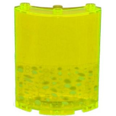trans-neon green cylinder quarter 4 x 4 x 6 with lime bubbles pattern model left side sticker - set 79119