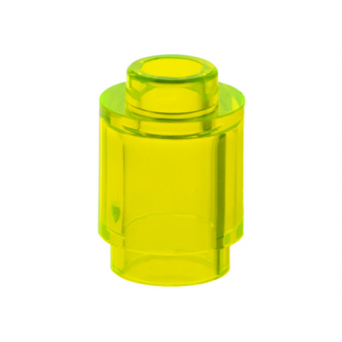 trans-neon green brick round 1 x 1