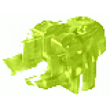 trans-neon green bionicle head connector block eye brain stalk