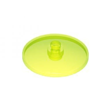 trans-neon green dish 4 x 4 inverted radar with solid stud