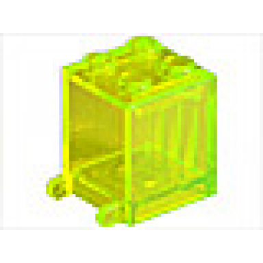 trans-neon green container box 2 x 2 x 2
