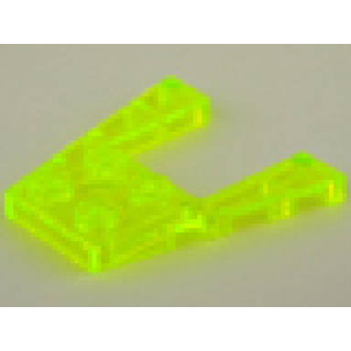 trans-neon green wedge plate 4 x 4