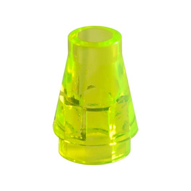 trans-neon green cone 1 x 1